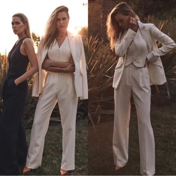 Favorite Daughter Wide Leg The Shortie Favorite Pant in Ivory White Size 10 NWT - Picture 6 of 16